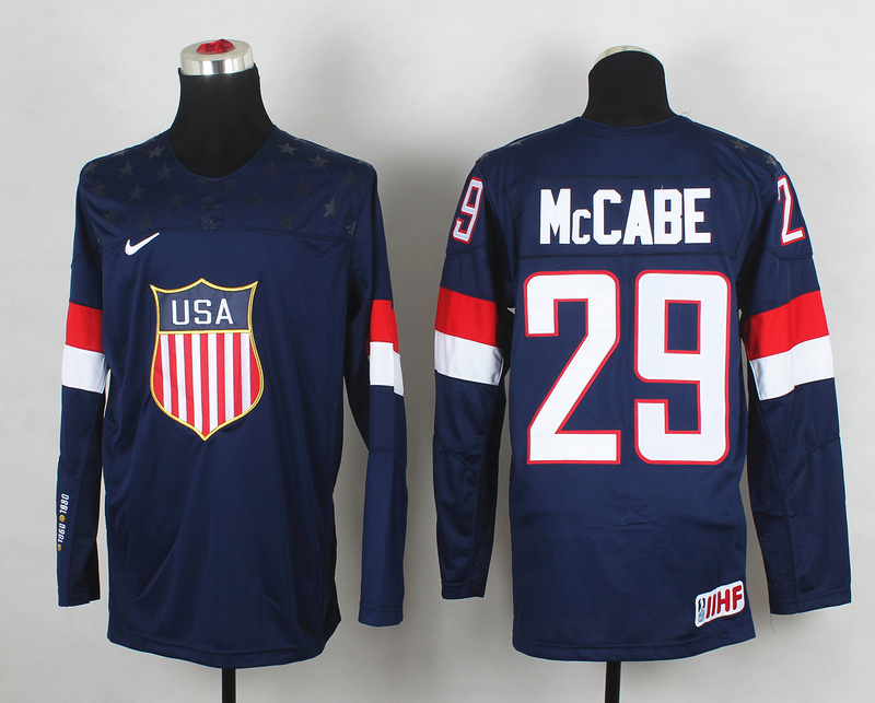 USA 29 McCabe Blue 2014 Olympics Jerseys