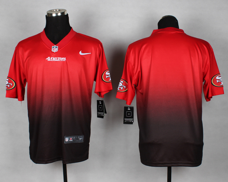 Nike 49ers Red And Black Drift II Elite Custom Jerseys