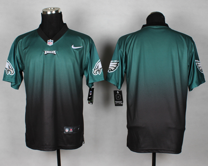 Nike Eagles Green And Black Drift II Elite Custom Jerseys