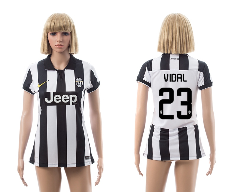 2014-15 Juventus 23 Vidal Home Women Jerseys