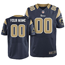 Nike St.Louis Rams Customized Elite blue Jerseys