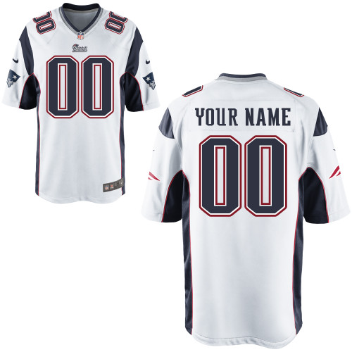 Nike New England Patriots Customized Game White Jerseys