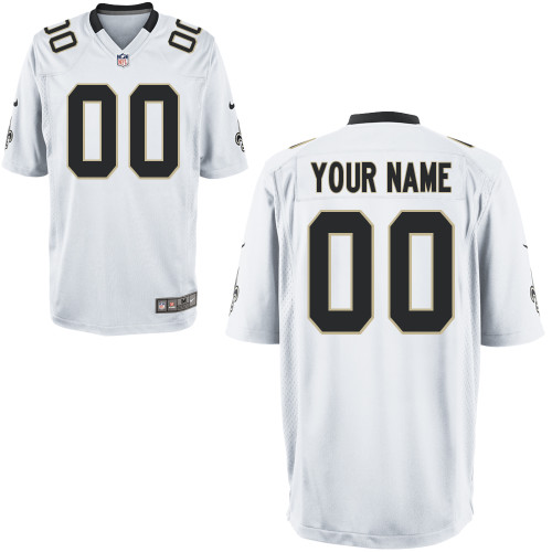 Nike New Orleans Saints Customized Game White Jerseys