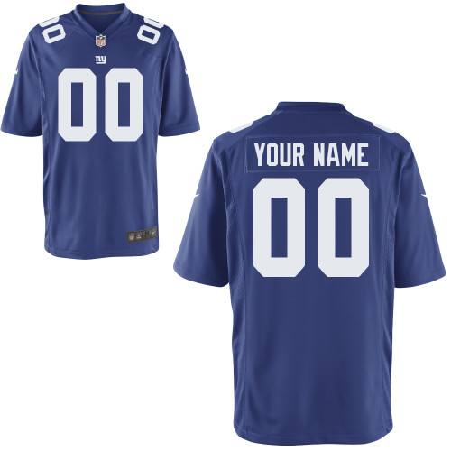 Nike New York Giants Customized Game Blue Jerseys