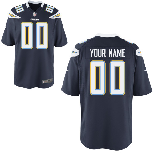 Nike San Diego Chargers Customized Game Dark Blue Jerseys