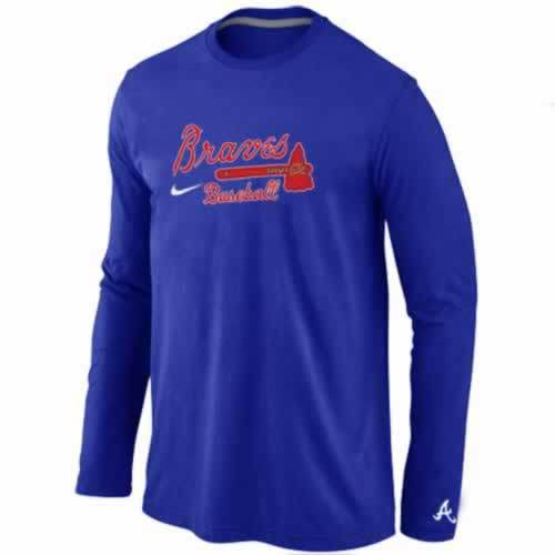 Atlanta Braves Crimson Long Sleeve T-Shirt Blue