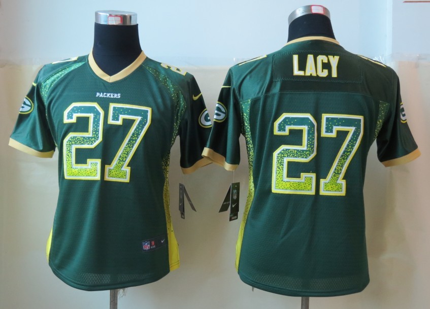 Nike Packers 27 Lacy Drift Fashion Green Women Jerseys