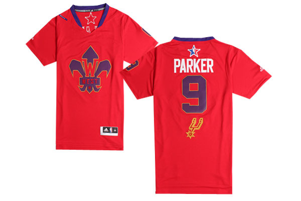 2014 All Star West 9 Parker Red Swingman Jerseys