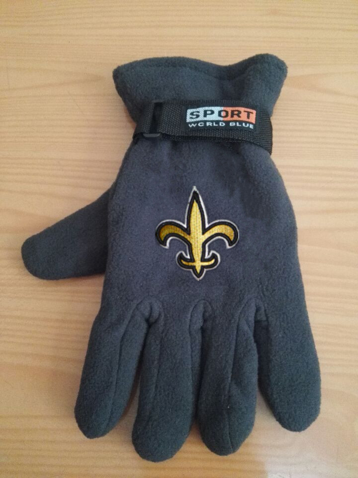 Saints Winter Velvet Warm Sports Gloves