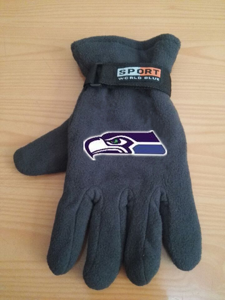 Seahawks Winter Velvet Warm Sports Gloves