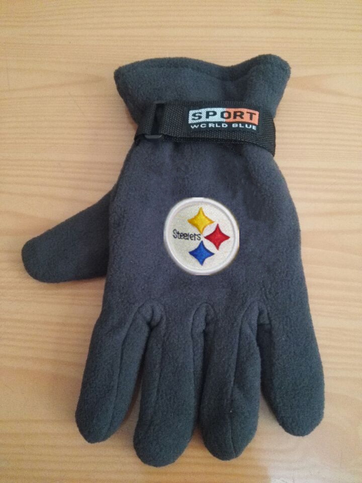Steelers Winter Velvet Warm Sports Gloves