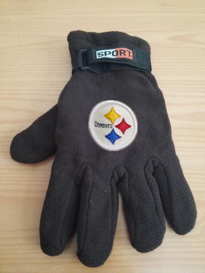 Steelers Winter Velvet Warm Sports Gloves2