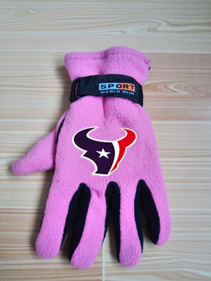 Texans Winter Velvet Warm Sports Gloves4