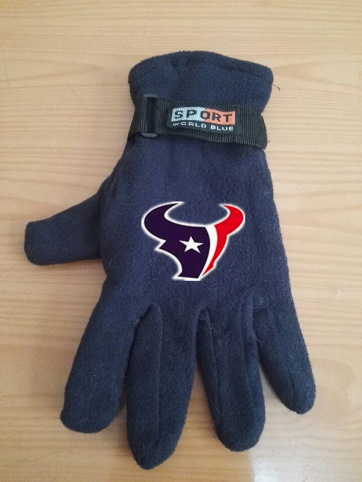 Texans Winter Velvet Warm Sports Gloves5