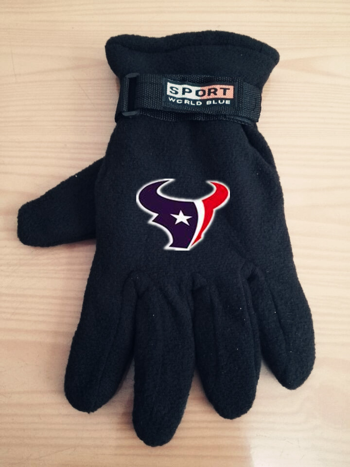 Texans Winter Velvet Warm Sports Gloves7