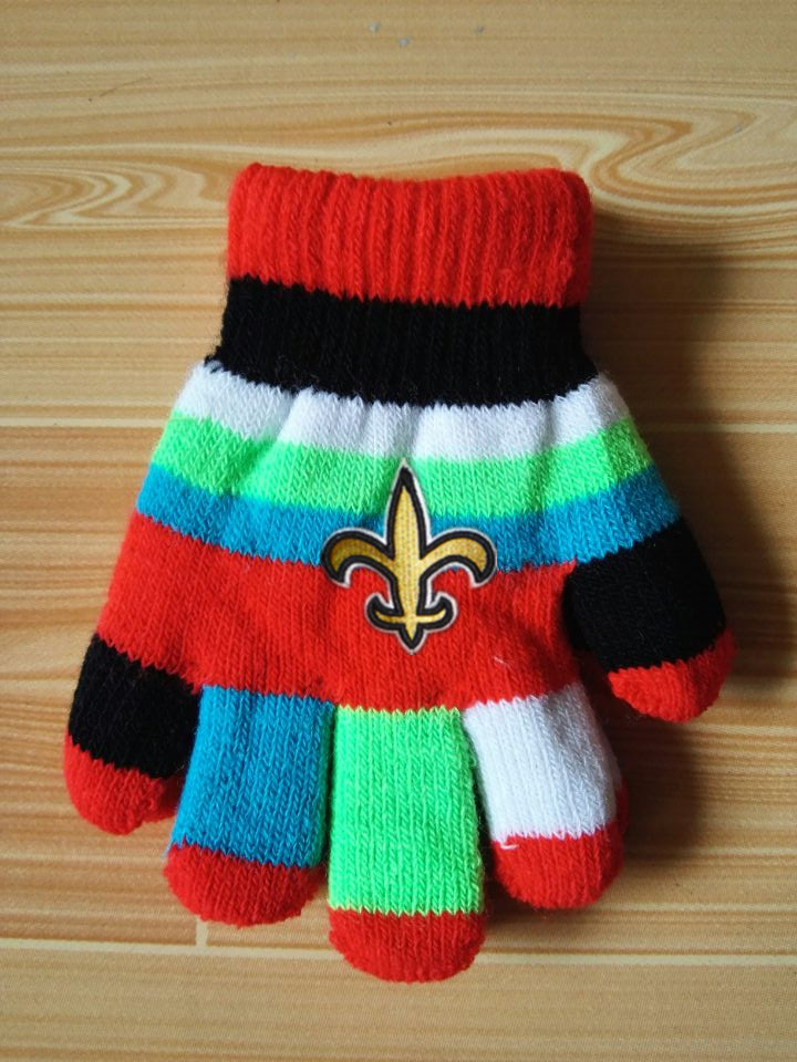Saints Kids Knit Gloves6