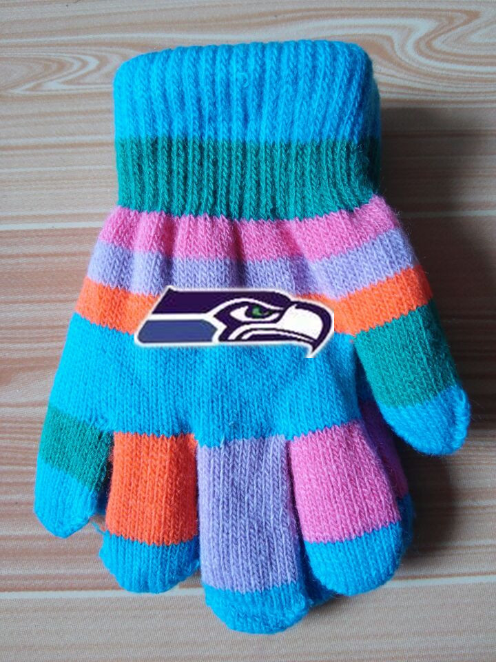 Seahawks Kids Knit Gloves