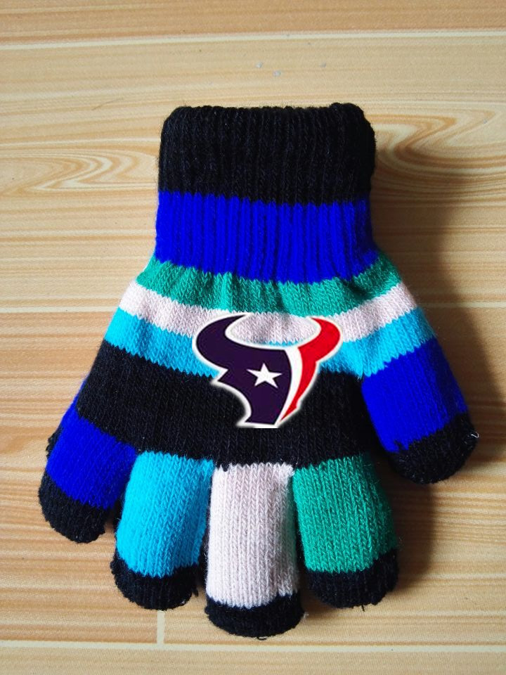 Texans Kids Knit Gloves4