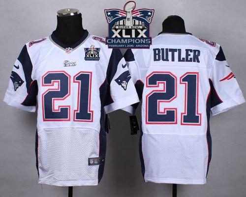 Nike Patriots 21 Butler White 2015 Super Bowl XLIX Champions Elite Jerseys