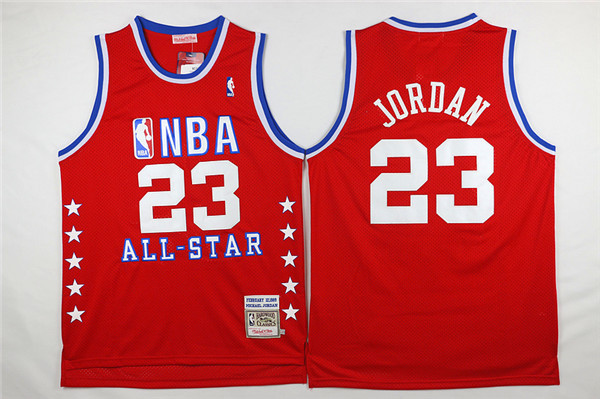 NBA 23 Michael Jordan 1988-89 All Star Red Hardwood Classics Jersey