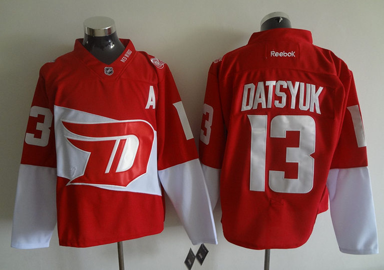 Red Wings 13 Pavel Datsyuk Red 2016 Stadium Series Reebok Jersey