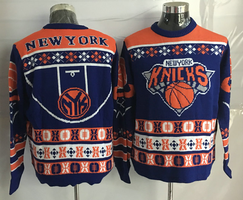 New York Knicks Crew Neck Men's Ugly Sweater