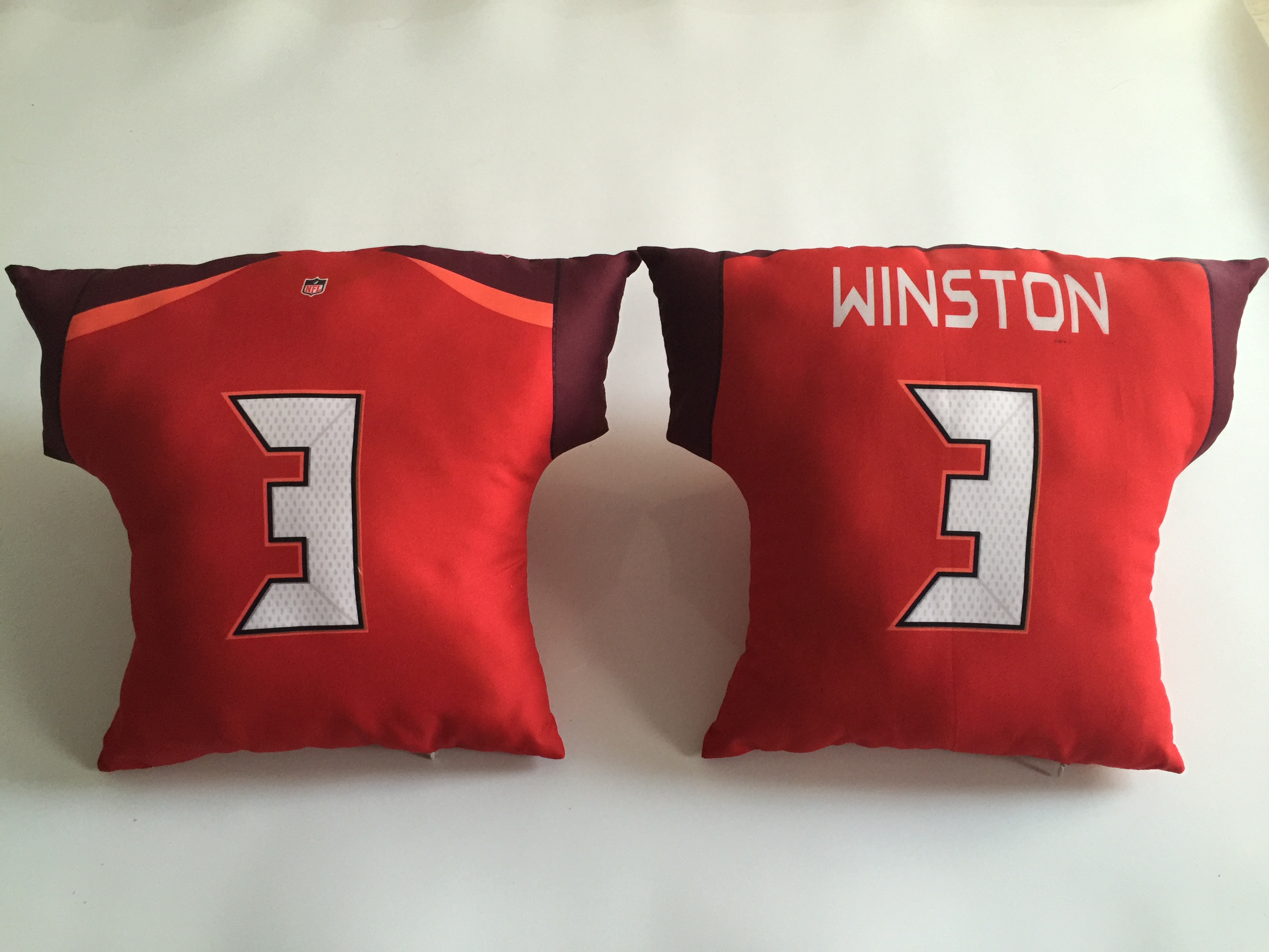 Tampa Bay Buccaneers 3 Jameis Winston Red NFL Pillow