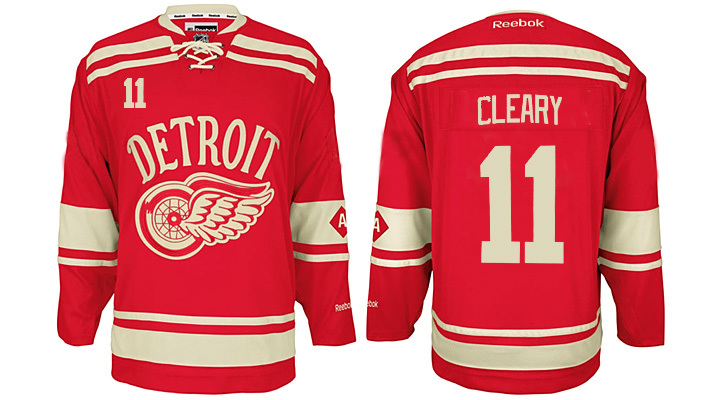 Red Wings 11 Daniel Cleary Red 2014 Winter Classic Reebok Jersey