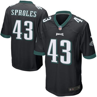 Nike Eagles 43 Darren Sproles Black Youth Game Jersey