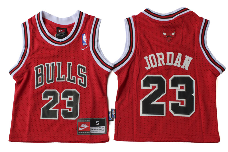 Bulls 23 Michael Jordan Red Toddler Jersey