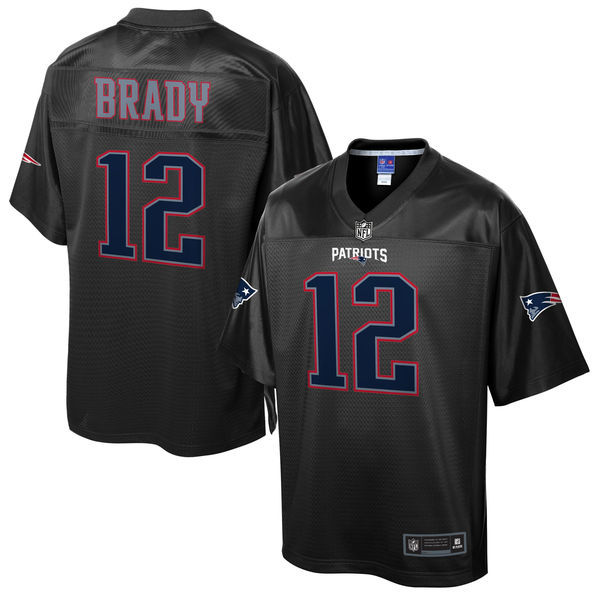 Patriots 12 Tom Brady Pro Line Black Reverse Fashion Jersey