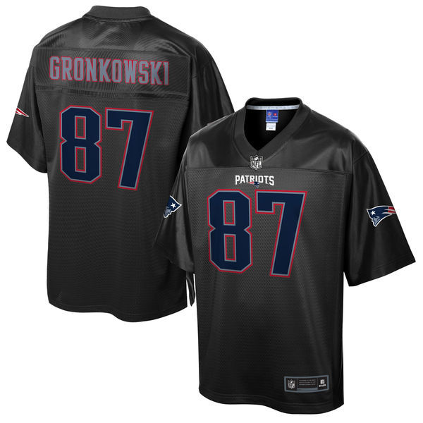 Patriots 87 Rob Gronkowski Pro Line Black Reverse Fashion Jersey
