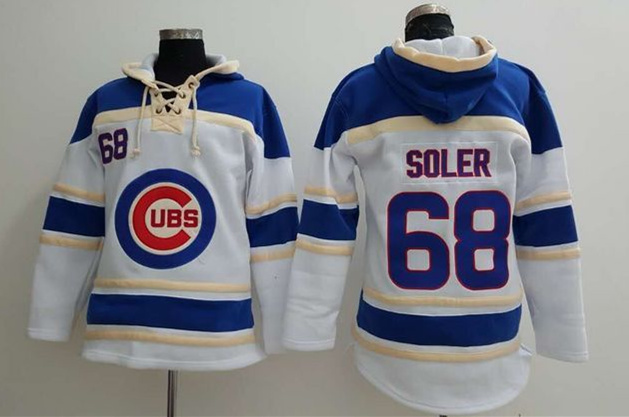 Cubs 68 Jorge Soler White All Stitched Sweatshirt