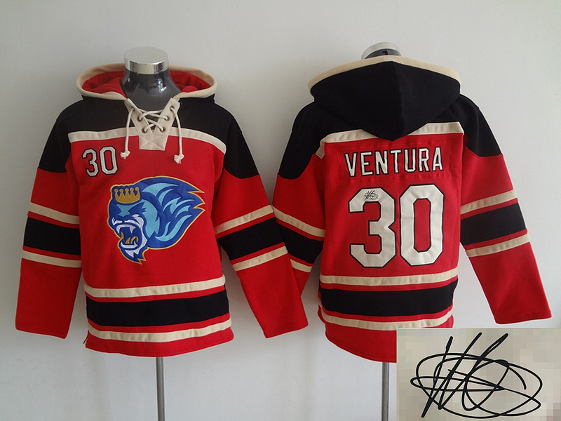 Royals 30 Yordano Ventura Red Signature Edition All Stitched Hooded Sweatshirt
