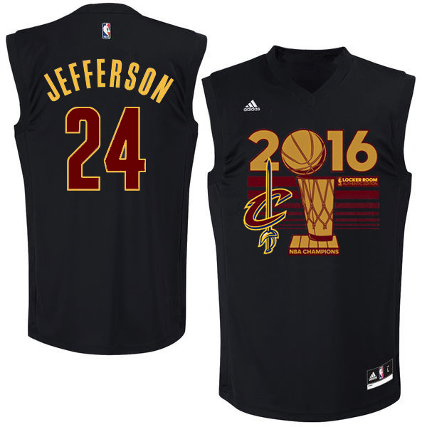 Cavaliers 24 Richard Jefferson Black 2016 NBA Finals Champions Jersey