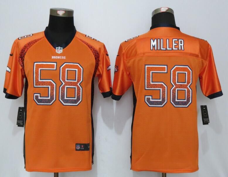Nike Broncos 58 Von Miller Orange Youth Drift Fashion Jersey