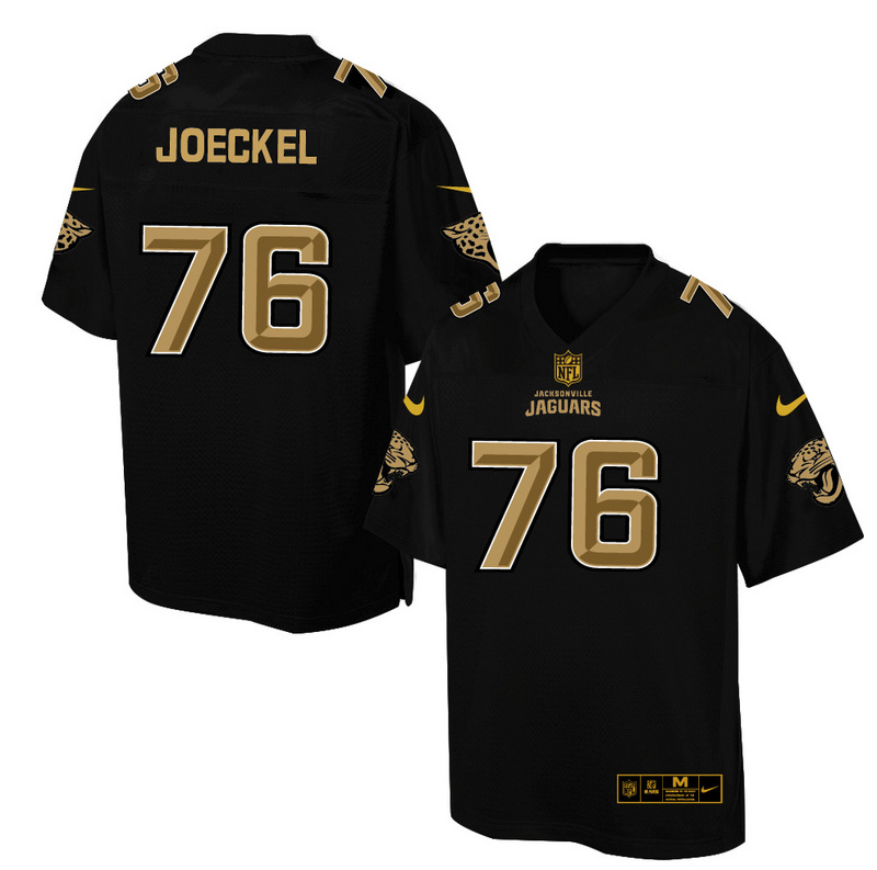 Nike Jaguars 76 Luke Joeckel Pro Line Black Gold Collection Elite Jersey