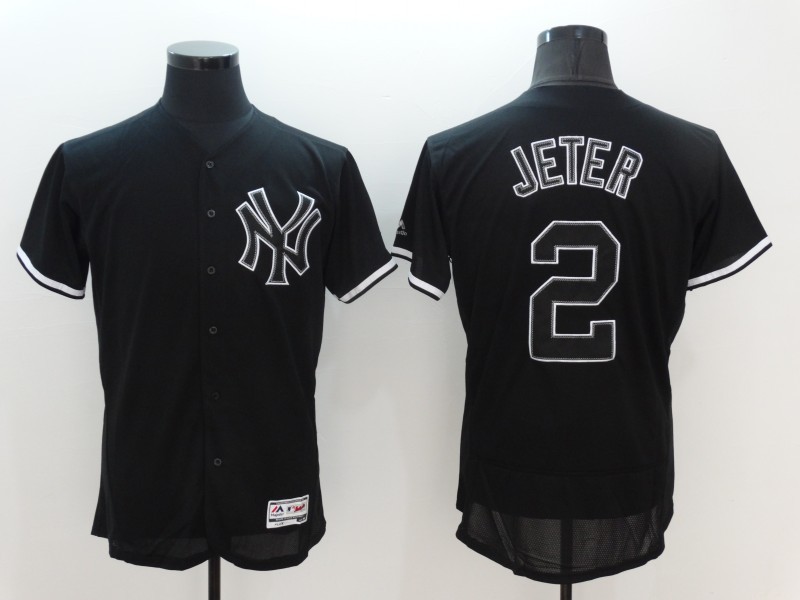 Yankees 2 Derek Jeter Black Flexbase Jersey