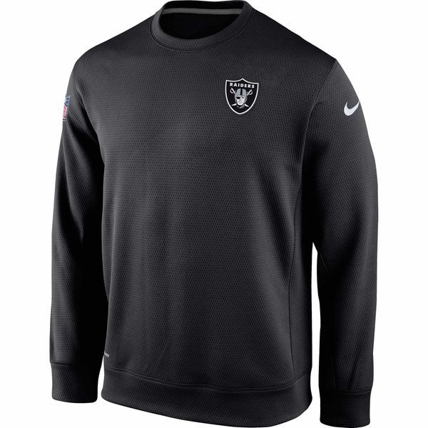 Nike Oakland Raiders Black Ko Chain Crew Fleece Performance Sweatshirt