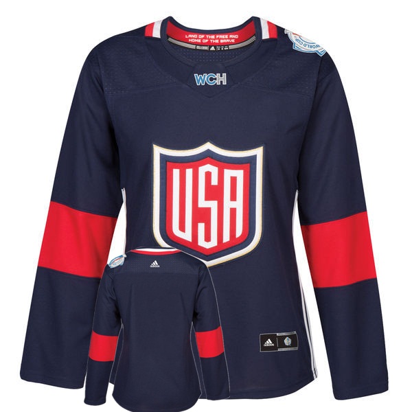 USA Blank Navy Women 2016 World Cup of Hockey Player Jersey