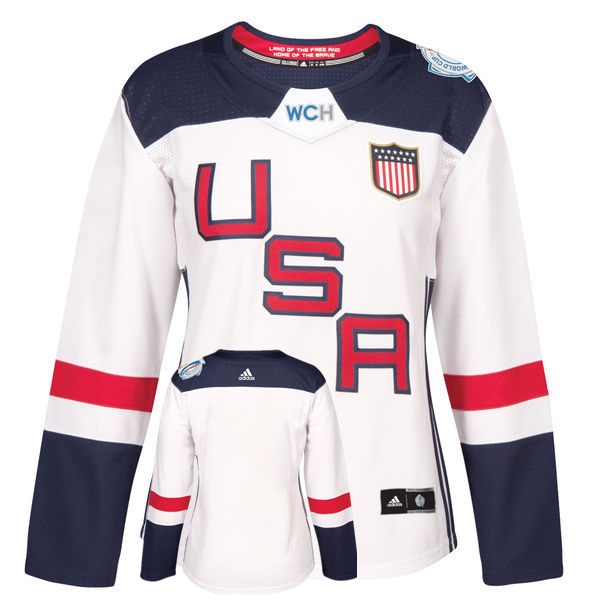 USA Blank White Women 2016 World Cup of Hockey Player Jersey
