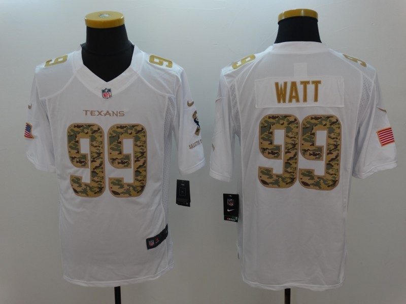 Nike Texans 99 J.J. Watt White Salute To Service Limited Jersey