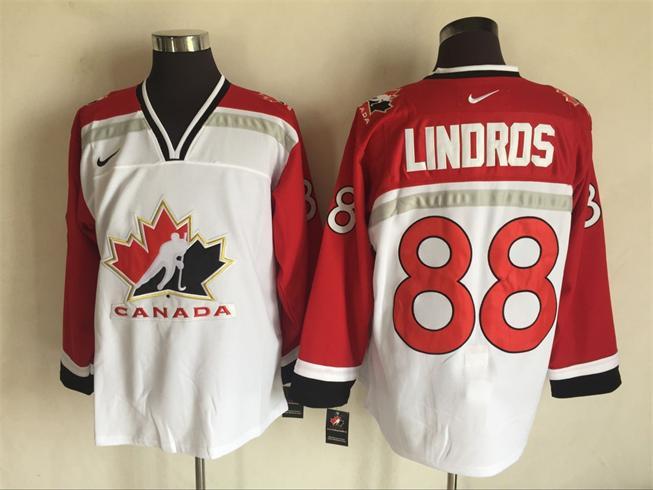 Team Canada 88 Eric Lindros White 2002 Olympics Nike Hockey Jersey