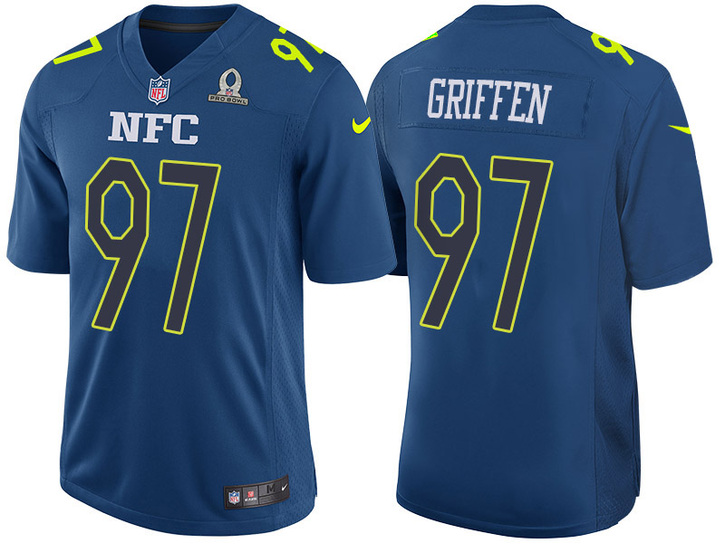 Nike Seahawks 97 Everson Griffen Blue 2017 Pro Bowl Game Jersey