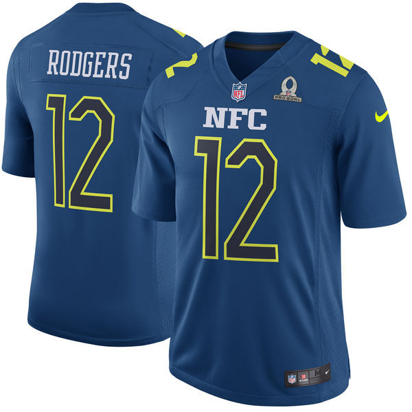 Nike Packers 12 Aaron Rodgers Blue 2017 Pro Bowl Youth Game Jersey