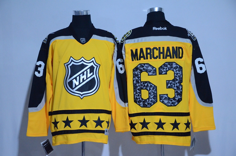 Bruins 63 Brad Marchand Yellow Atlantic Division 2017 NHL All-Star Game Premier Jersey