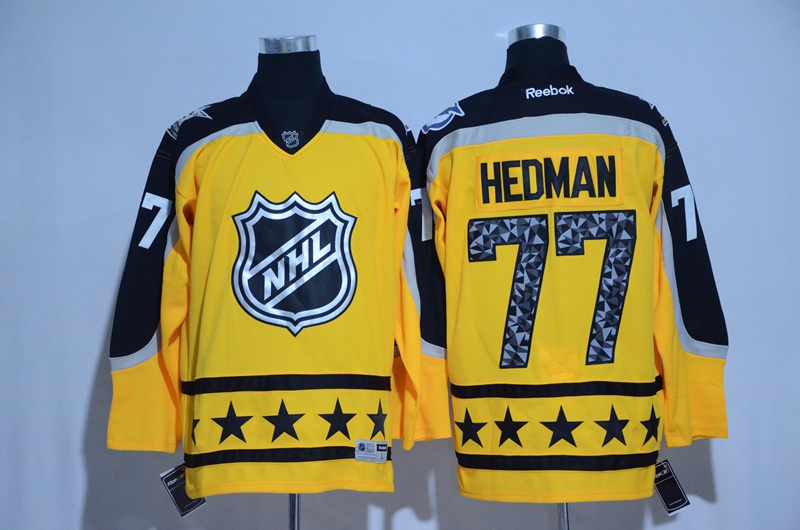 Lightning 77 Victor Hedman Yellow Atlantic Division 2017 NHL All-Star Game Premier Jersey