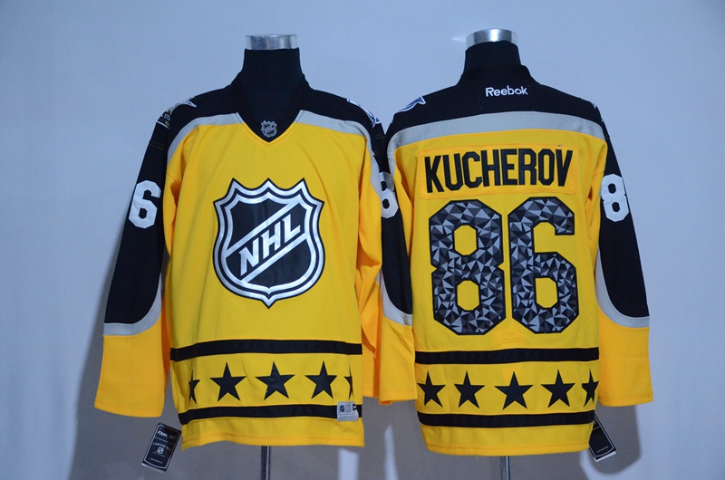 Lightning 86 Nikita Kucherov Yellow Atlantic Division 2017 NHL All-Star Game Premier Jersey