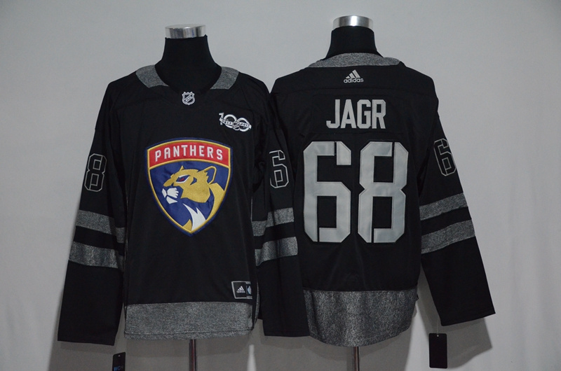Panthers 68 Jaromir Jagr Black 1917-2017 100th Anniversary Adidas Jersey