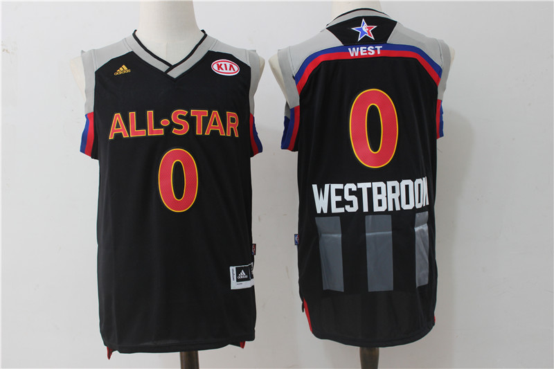 Thunder 0 Russell Westbrook Charcoal 2017 NBA All-Star Game Swingman Jersey